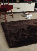Solid Rectangle Sheepskin Rug