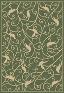 Parakeets Green Rug
