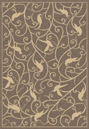 Parakeets Brown Rug