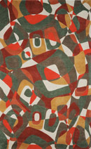 Amalfi Abstract Red Rug