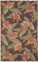 Lido Hibiscus Tobacco Rug