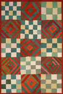 Teal Checkerboard Rug