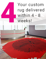 Custom Rugs Finished. Your custom rug delivered within 4 - 8 weeks!