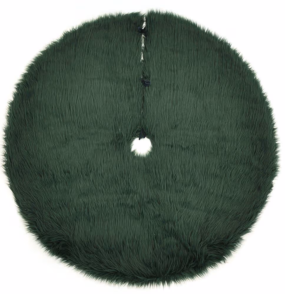 Momeni Furry Tree Skirt FTS-1 Green Rug Product Image