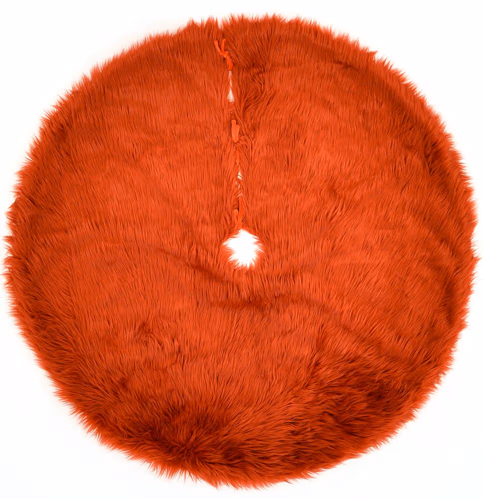 Momeni Furry Tree Skirt FTS-1 Red Rug Product Image