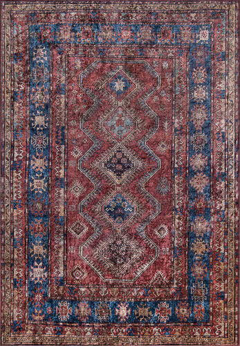 Momeni Karachi KAR-1 Multi-Colored Power Loomed Synthetic Rug Product Image