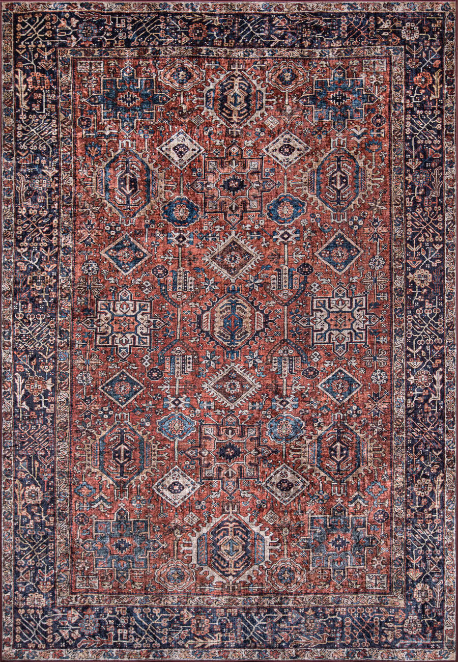 Momeni Karachi KAR-2 Multi-Colored Power Loomed Synthetic Rug