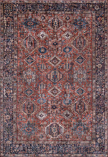 Momeni Karachi KAR-2 Multi-Colored Power Loomed Synthetic Rug Product Image