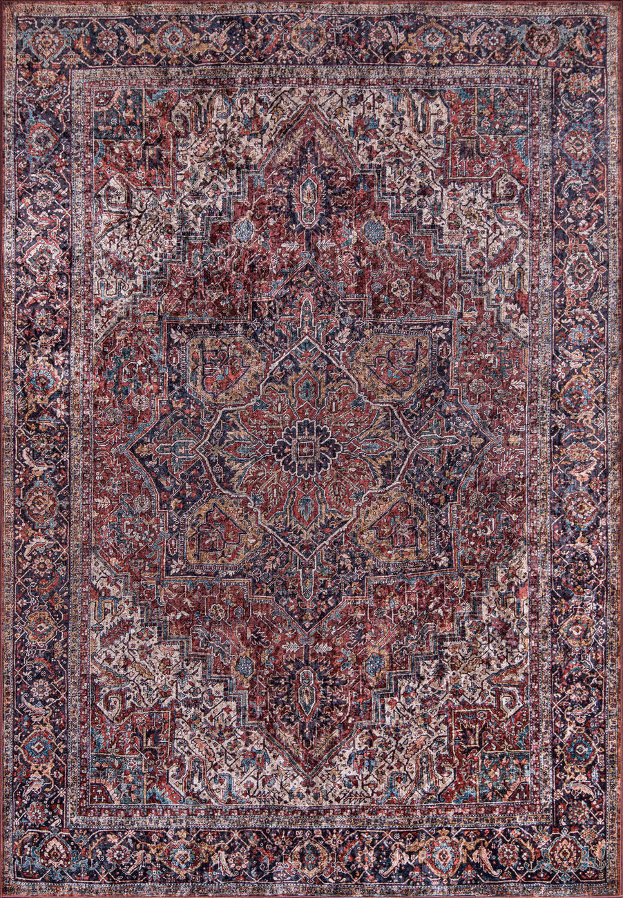 Momeni Karachi KAR-4 Multi-Colored Power Loomed Synthetic Rug
