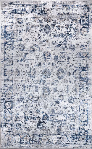 Momeni Karachi KAR-6 Blue Power Loomed Synthetic Rug Product Image