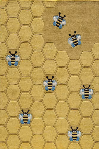 Momeni Lil Mo Whimsy LMJ15 Honeycomb Gold Rug Product Image