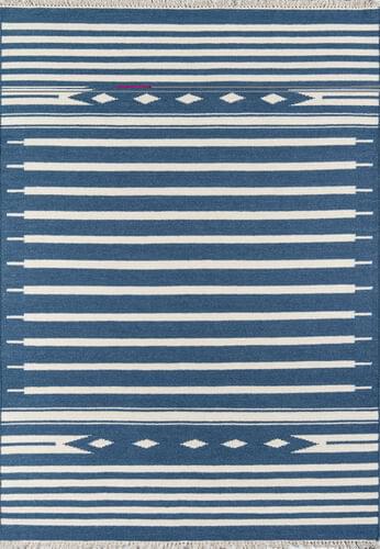 Momeni Thompson THO-1 Blue Hand Woven Wool Rug Product Image