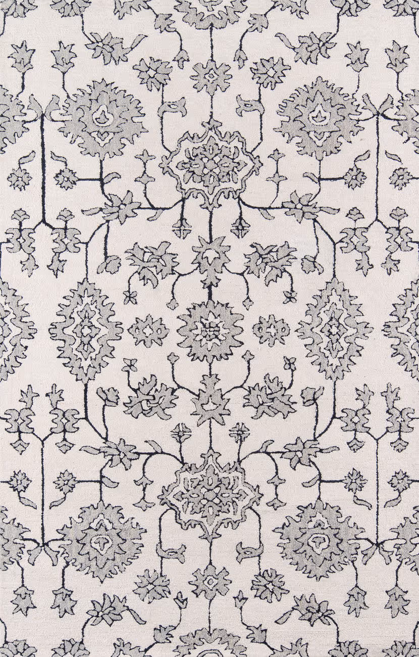 Momeni Valencia VAL-4 Gray Hand Tufted Silk Rug