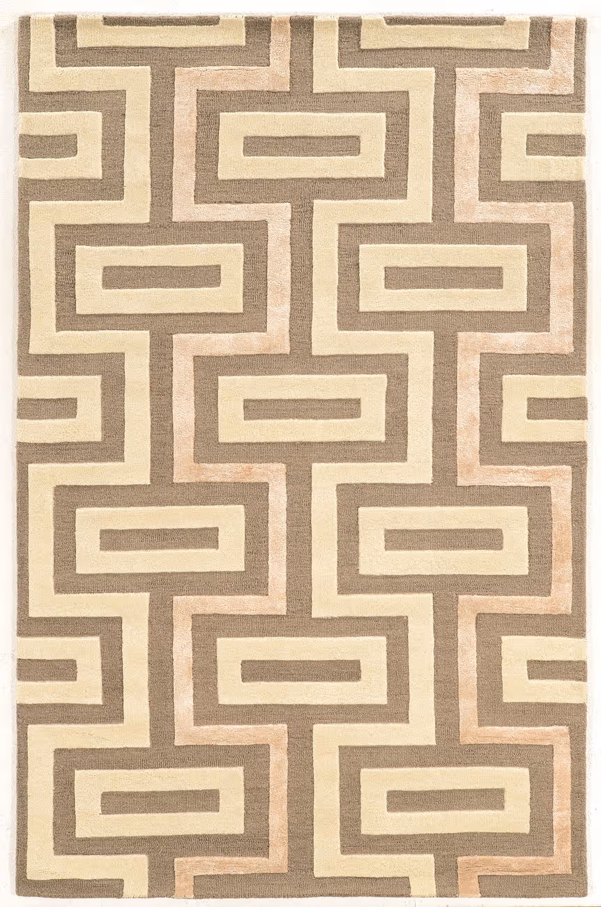 Linon Beige Patterned Rug 36