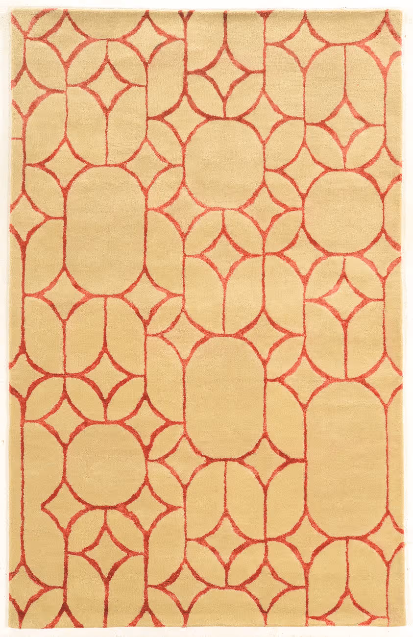 Linon Beige Hilo Wool Rug 3