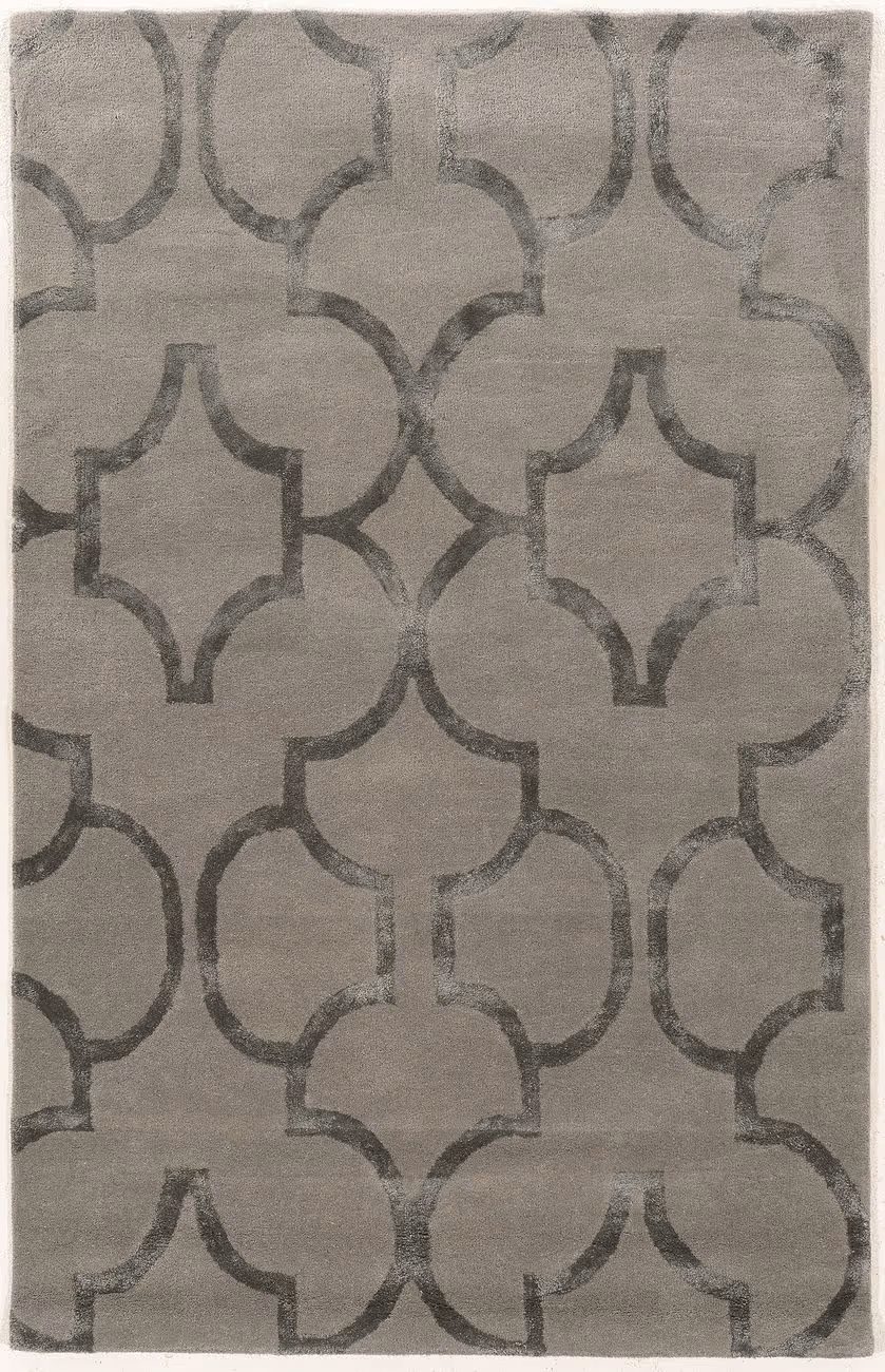 Linon Gray Patterned Rug