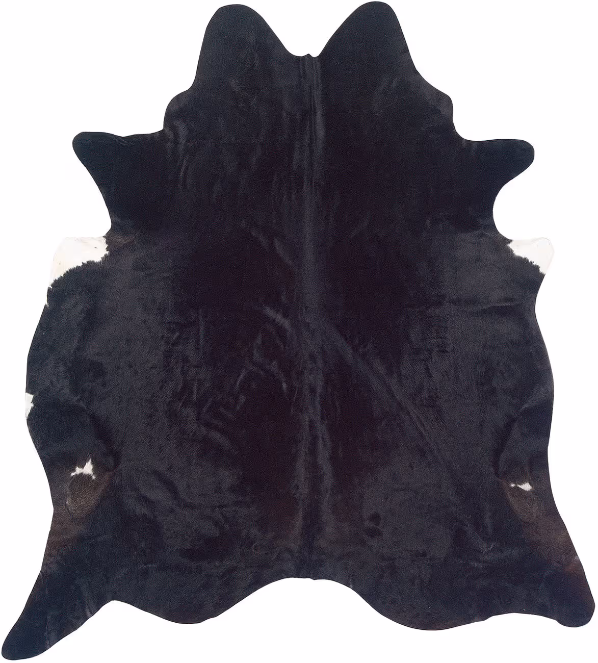 Linon Black Cow Hide Rug 2
