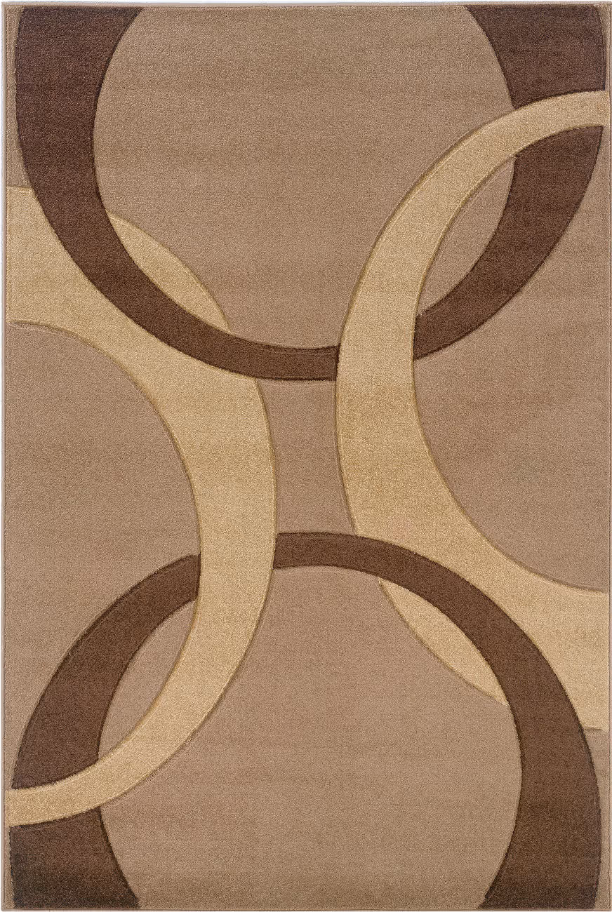 Linon Beige Patterned Hilo Rug