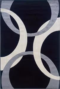 Linon Black Patterned Hilo Rug Product Image