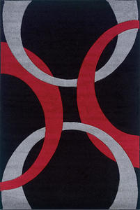 Linon Black Patterned Hilo Rug 2 Product Image
