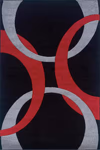 Linon Black Patterned Hilo Rug 2 Product Image