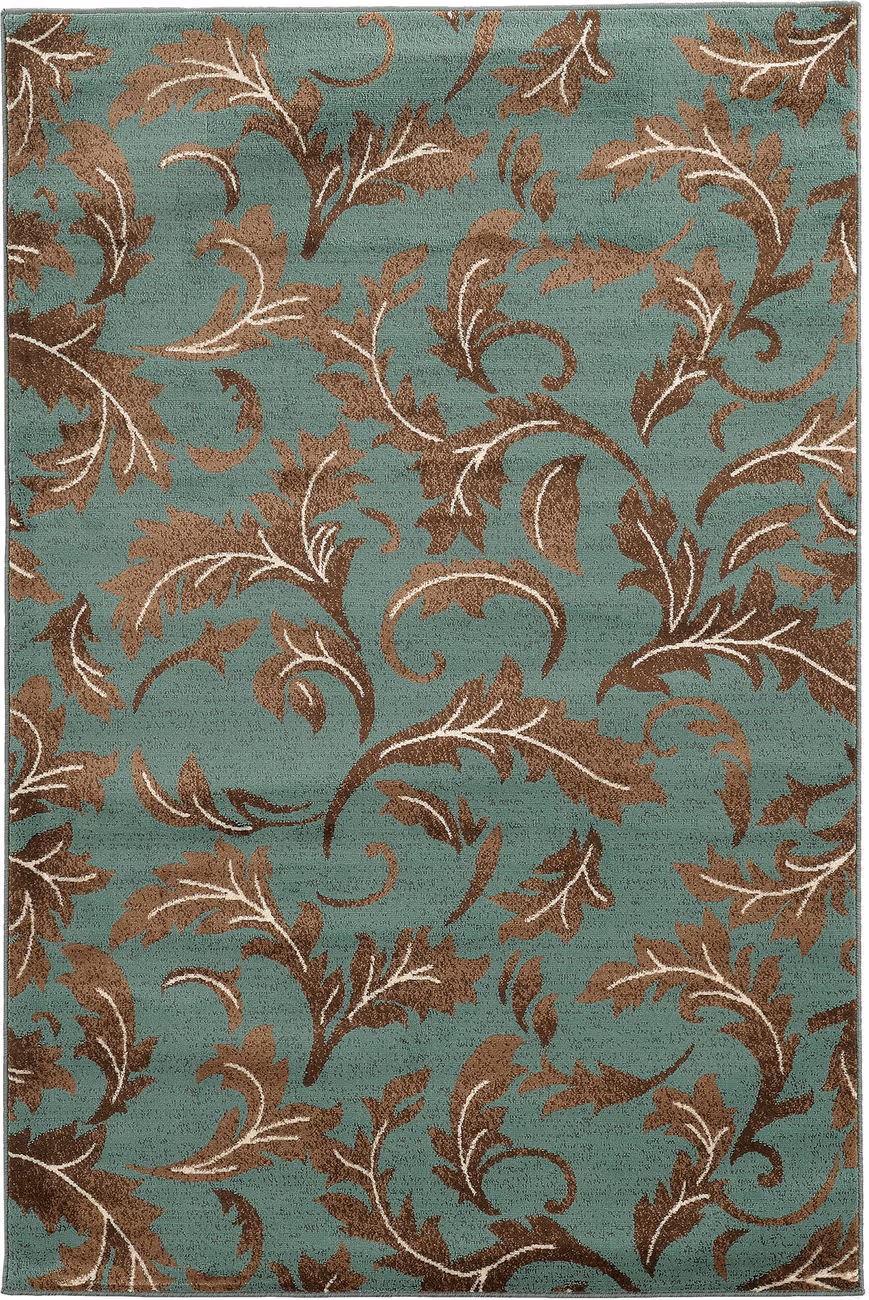 Linon Blue Transitional Rug