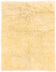 Linon White Shag Wool Rug 3 Product Image