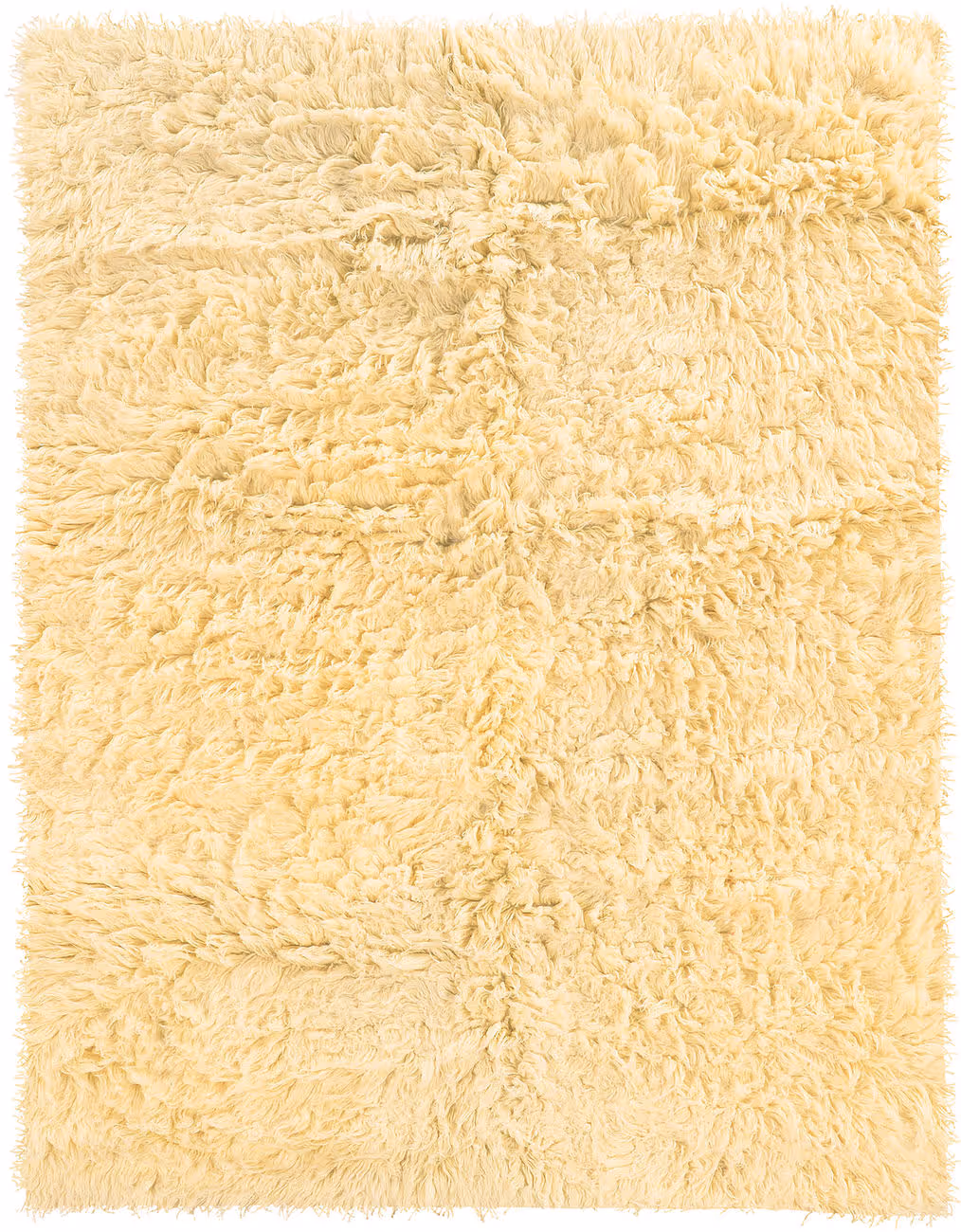 Linon White Shag Wool Rug 3