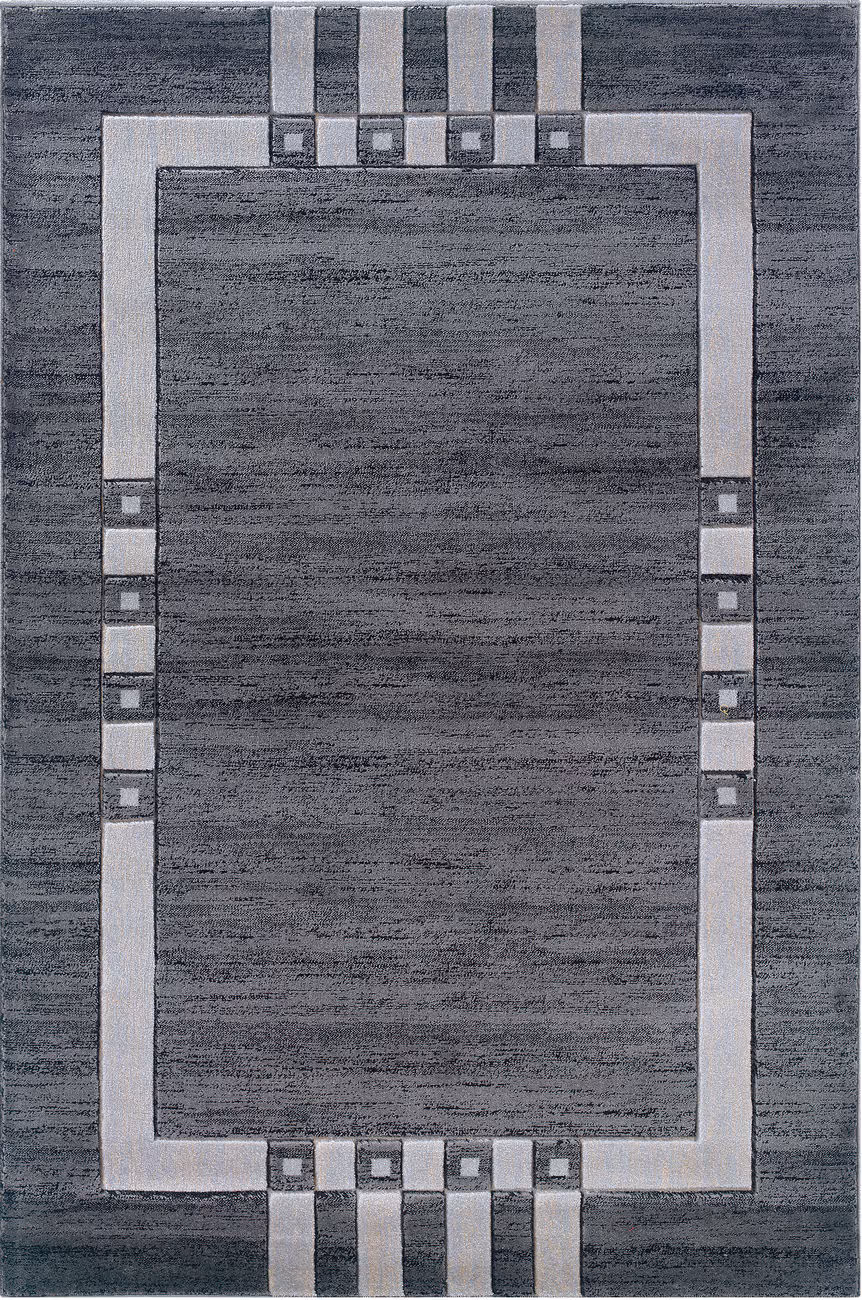 Linon Gray Bordered Rug