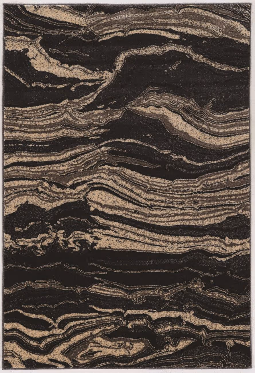 Linon Black Rug 9