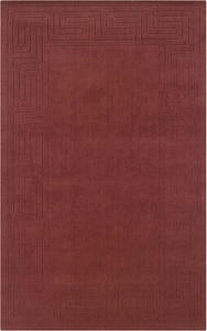 Linon Red Solid Color Rug Product Image