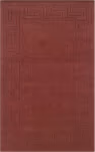 Linon Red Solid Color Rug Product Image