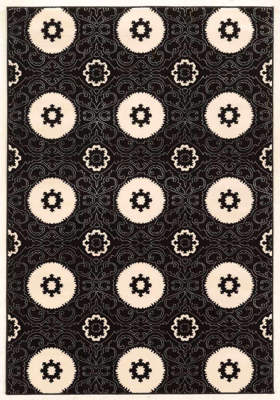 Linon Black Rug 14