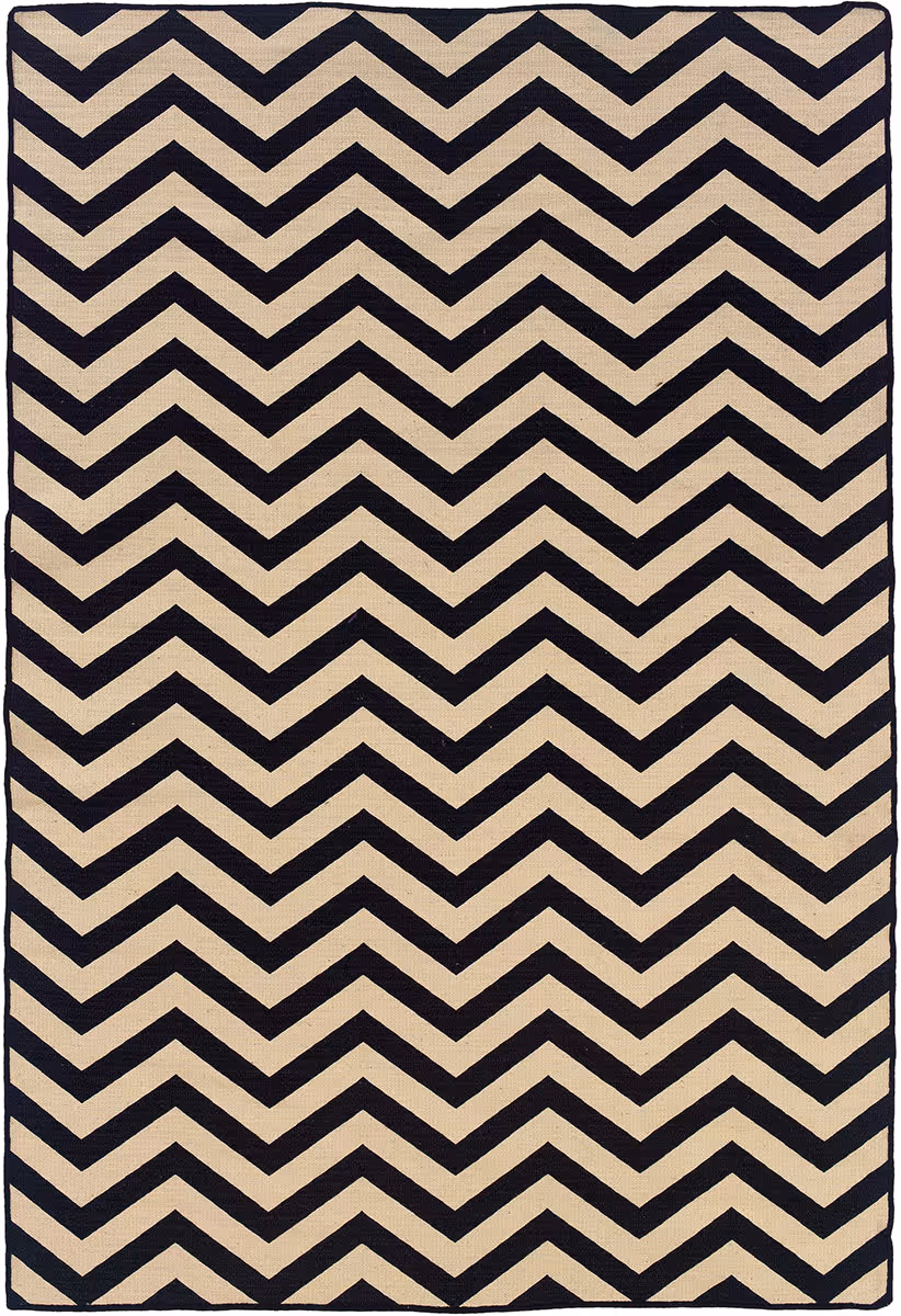 Linon Beige Wool Rug 6