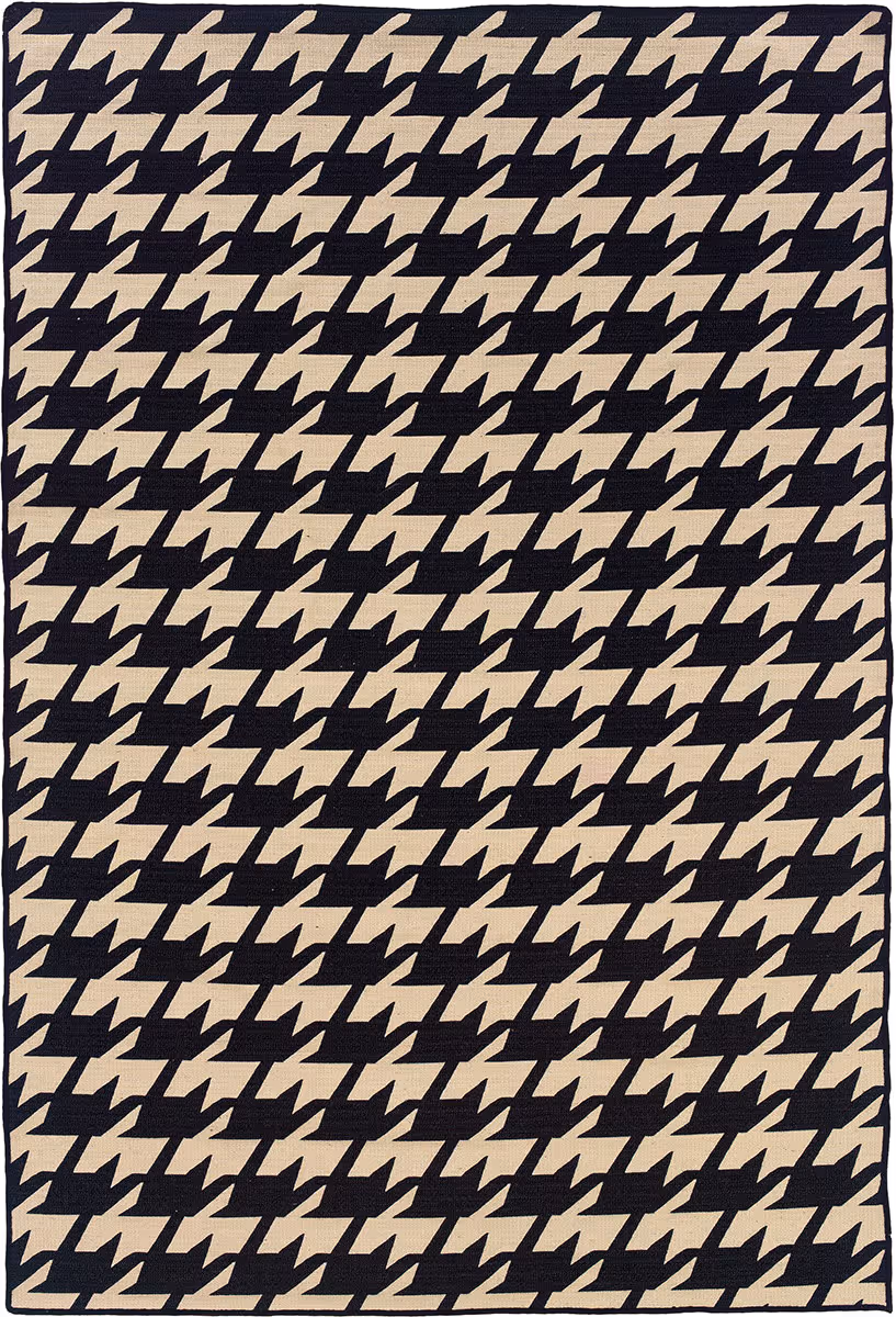 Linon Beige Patterned Reversible Rug 4