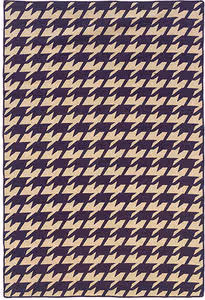 Linon Purple Patterned Reversible Rug Product Image