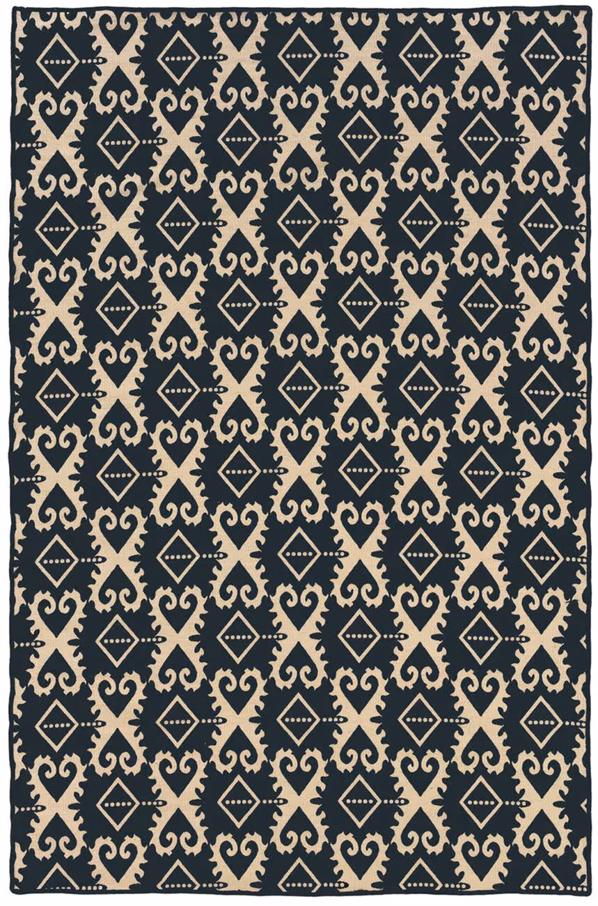 Linon Gray Wool Traditional Rug