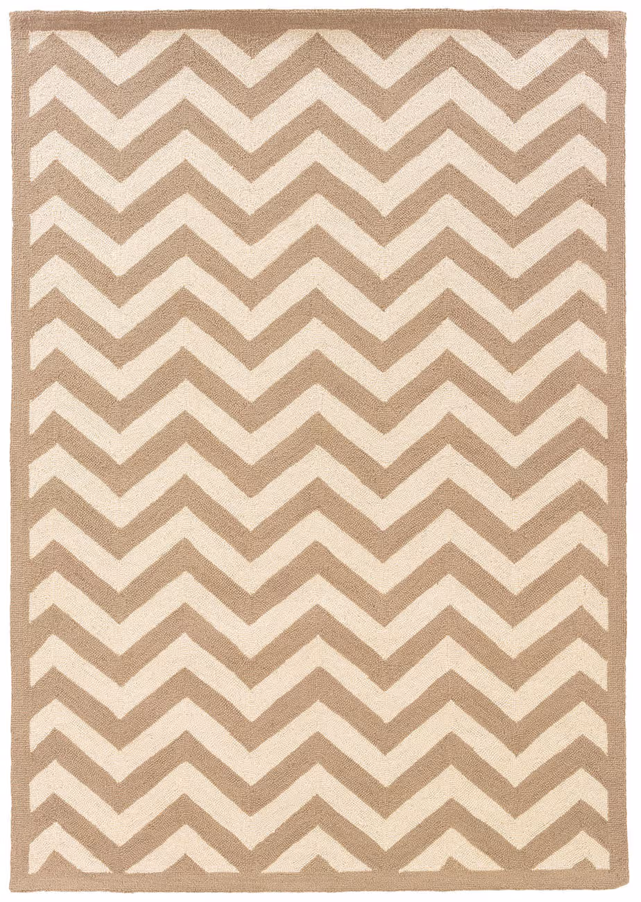Linon Beige Patterned Rug 7