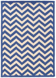 Linon Blue Patterned Rug 2 Product Image