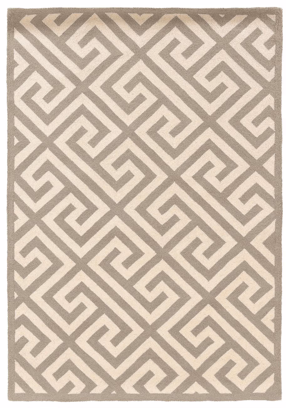 Linon Beige Patterned Rug 8
