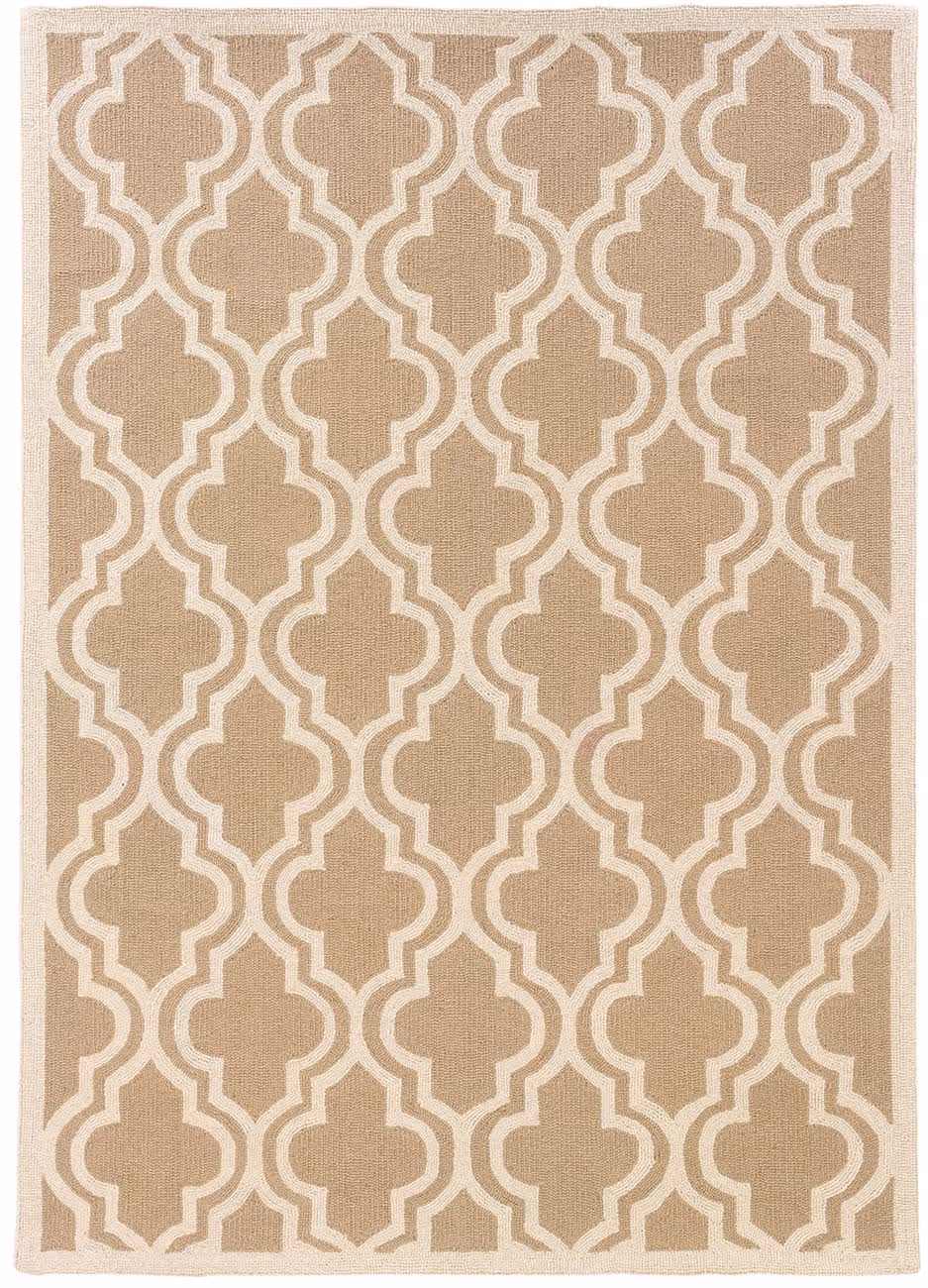 Linon Beige Patterned Rug 11