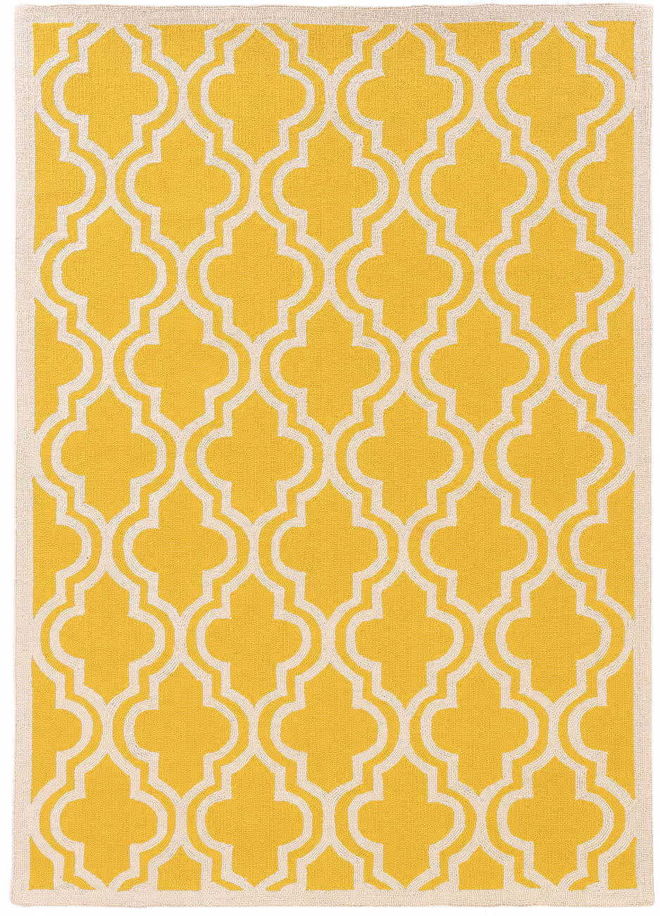 Linon Orange Patterned Rug 3