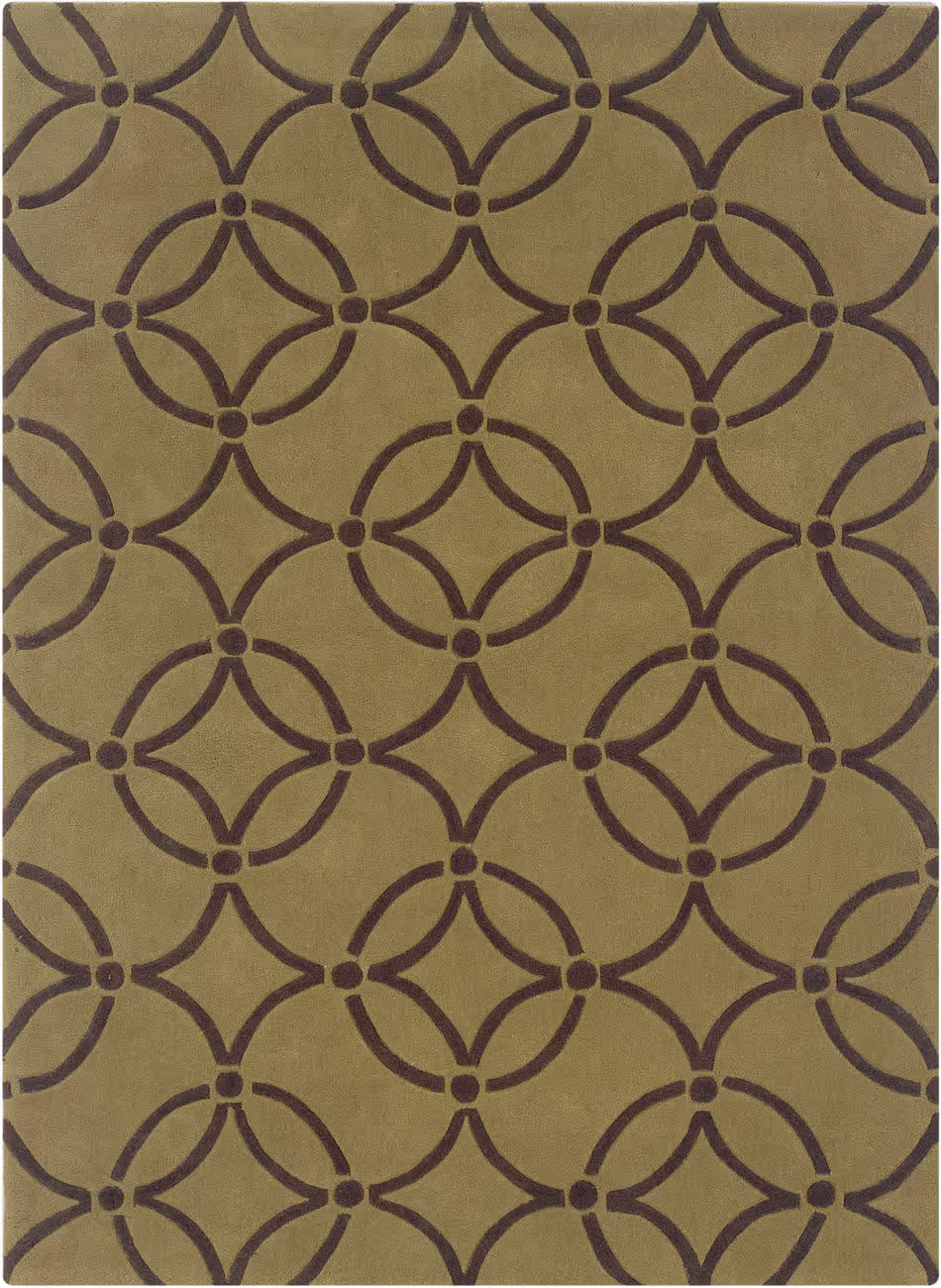 Linon Brown Patterned Rug 9