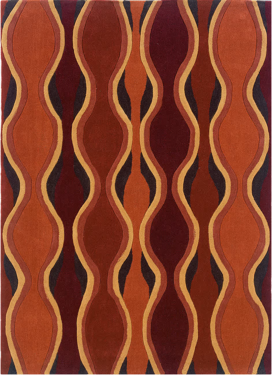 Linon Red Patterned Rug 7