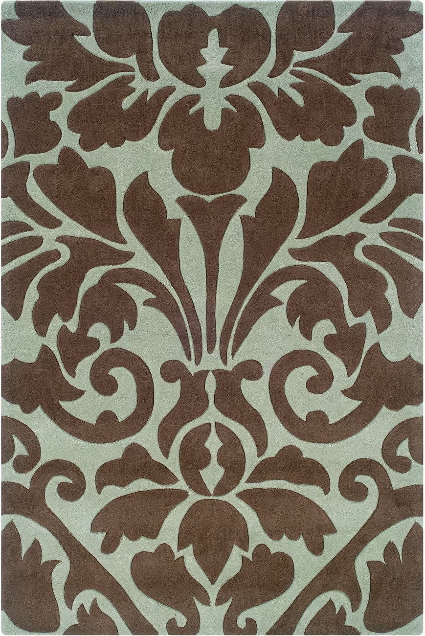Linon Brown Floral Rug 9