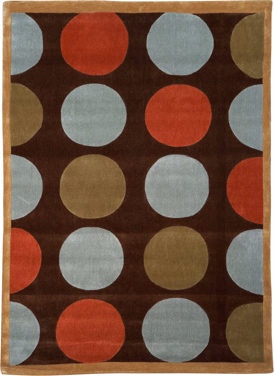 Linon Brown Patterned Rug 11
