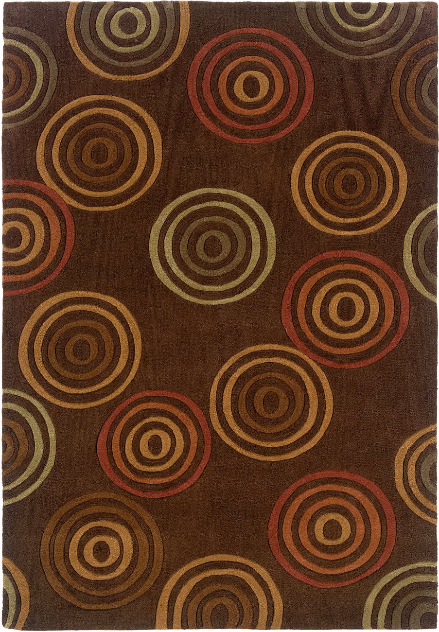 Linon Brown Patterned Rug 12