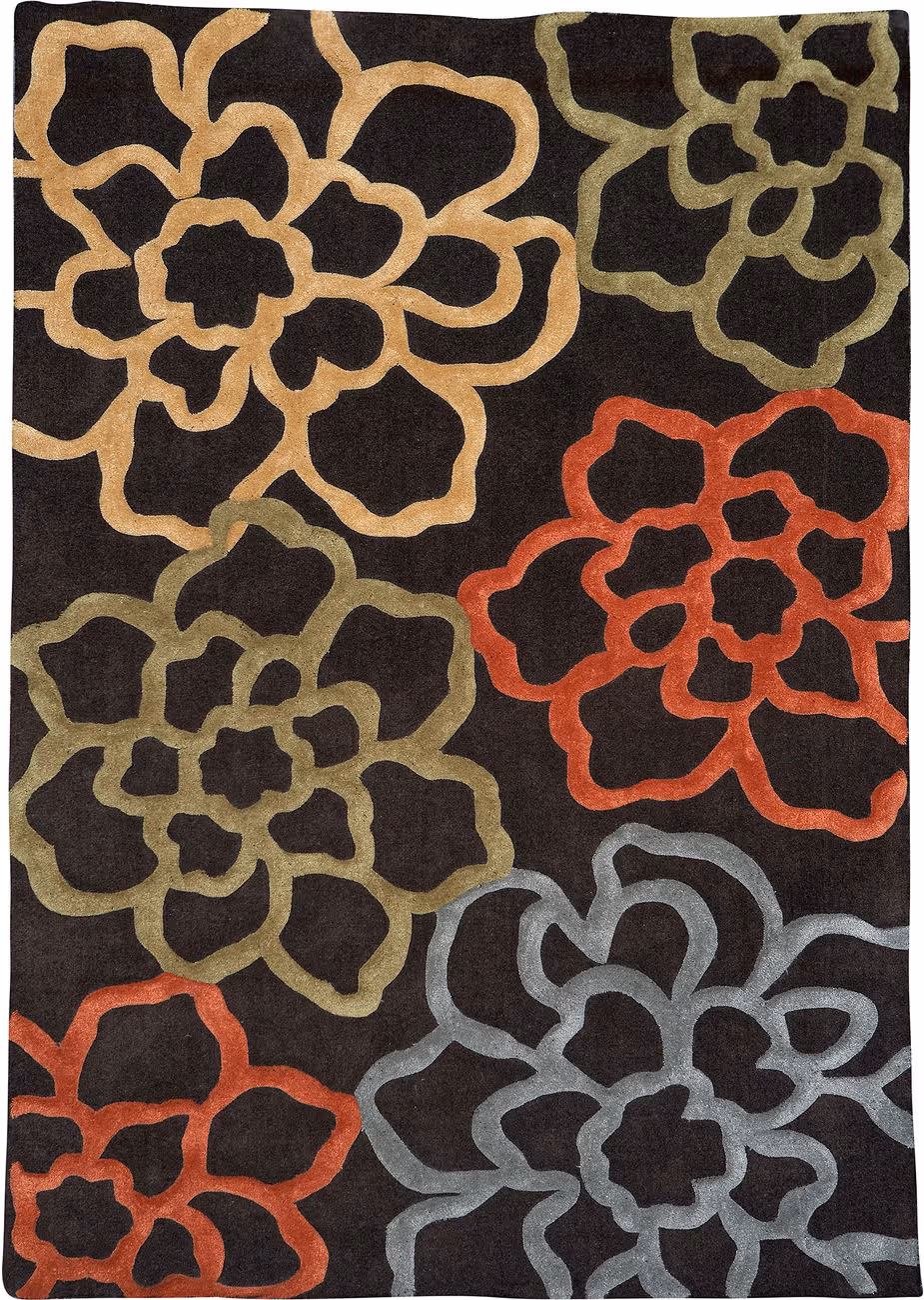 Linon Red Floral Rug 4
