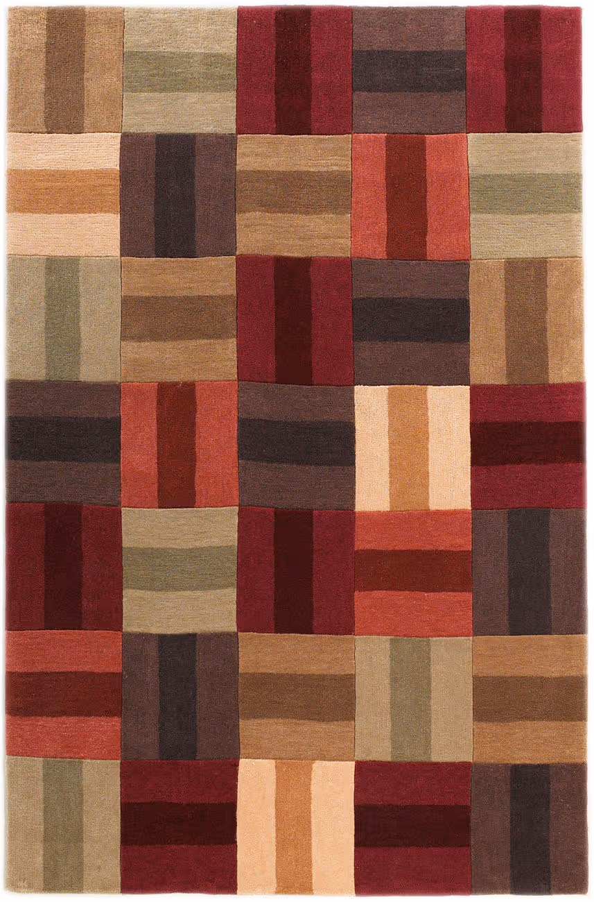Linon Red Patterned Rug 9