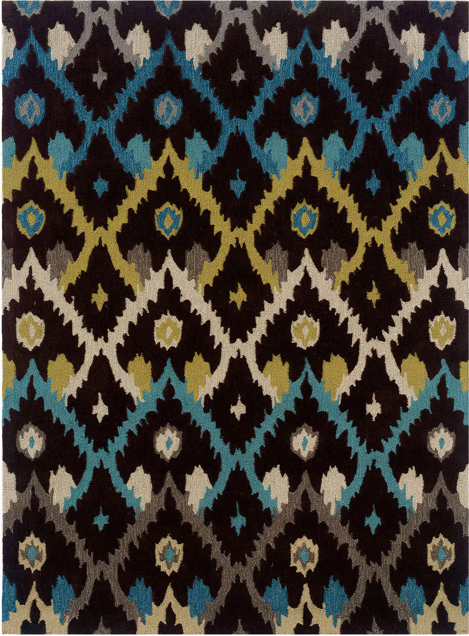 Linon Black Patterned Rug 6